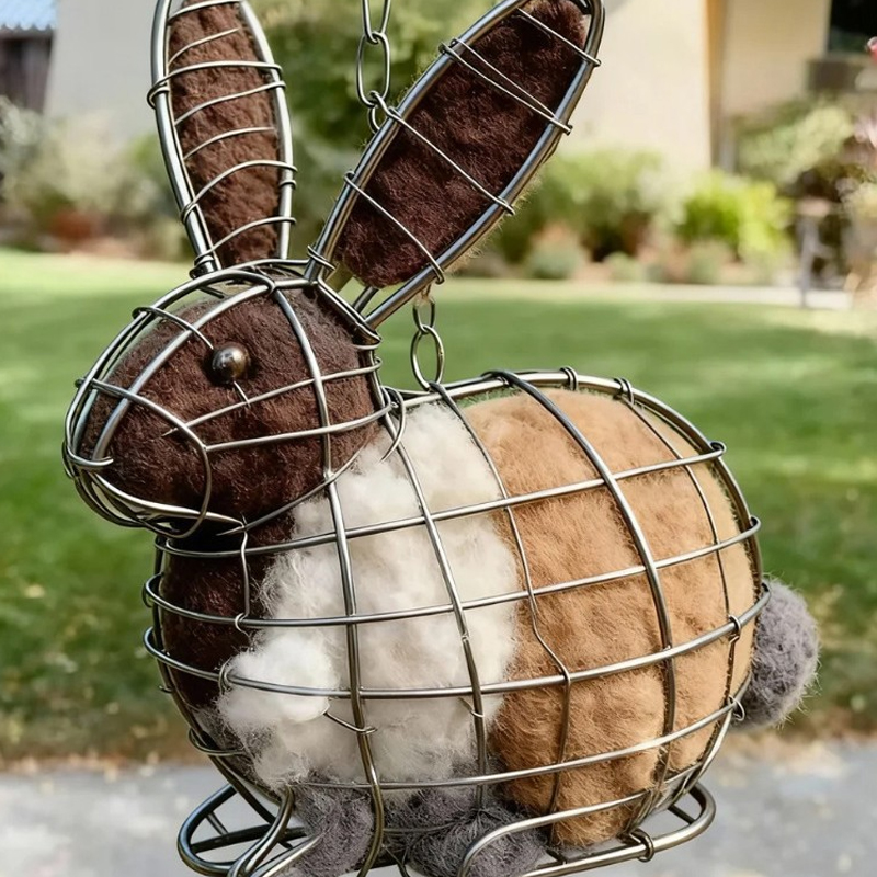 🕊️🏡Handmade Natural Alpaca Fiber Bird Nesting Heart❤️A Cozy Gift for Birds