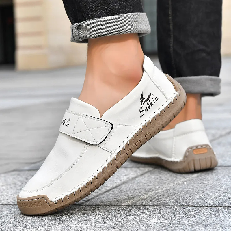 🔥 Men's slip-on walking shoes 👞 Easy to put on and take off, hand-sewn ✅ Non-slip, wear 24 hours a day, comfortable walking 🔥 Men's slip-on walking shoes 👞 Easy to put on and take off, hand-sewn ✅ Non-slip, wear 24 hours a day, comfortable walking 🔥