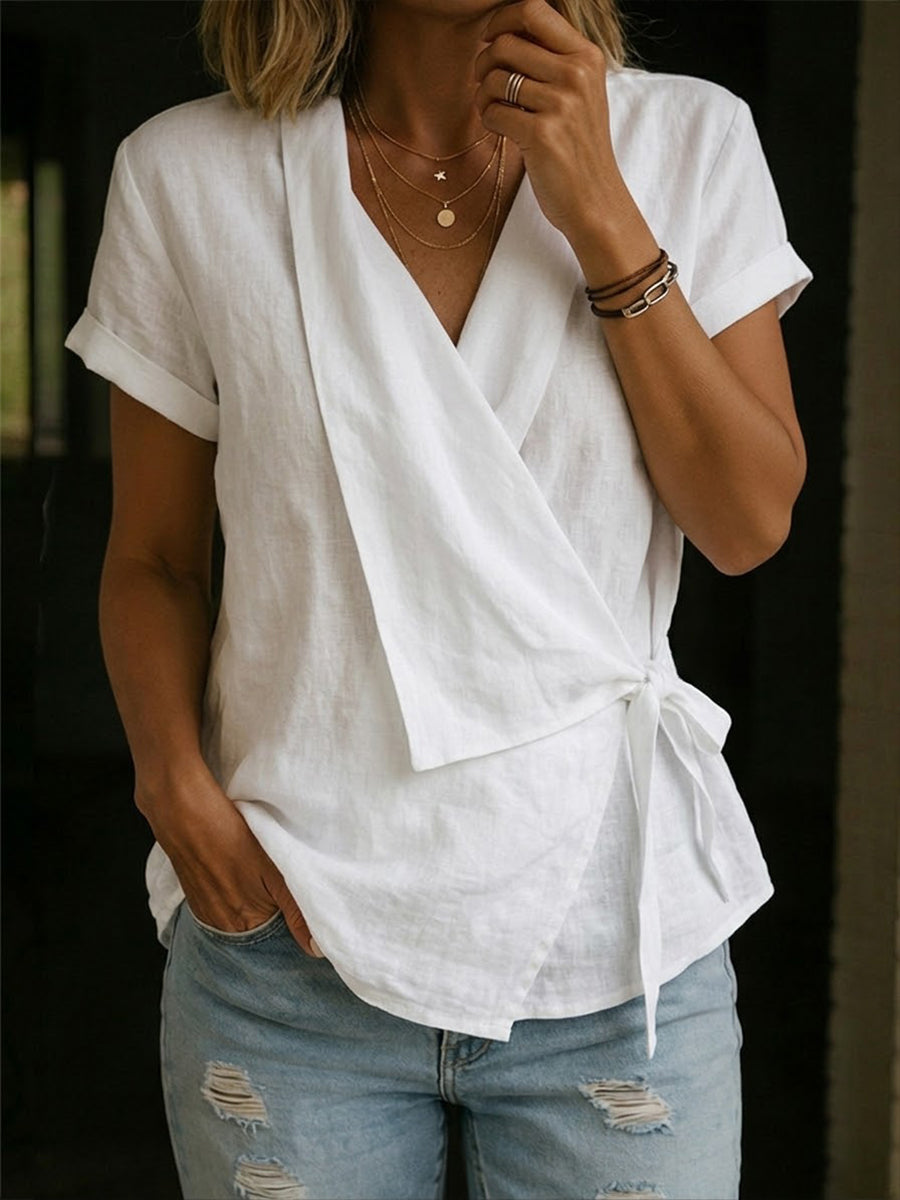 Women 's Casual Linen And Cotton Tops