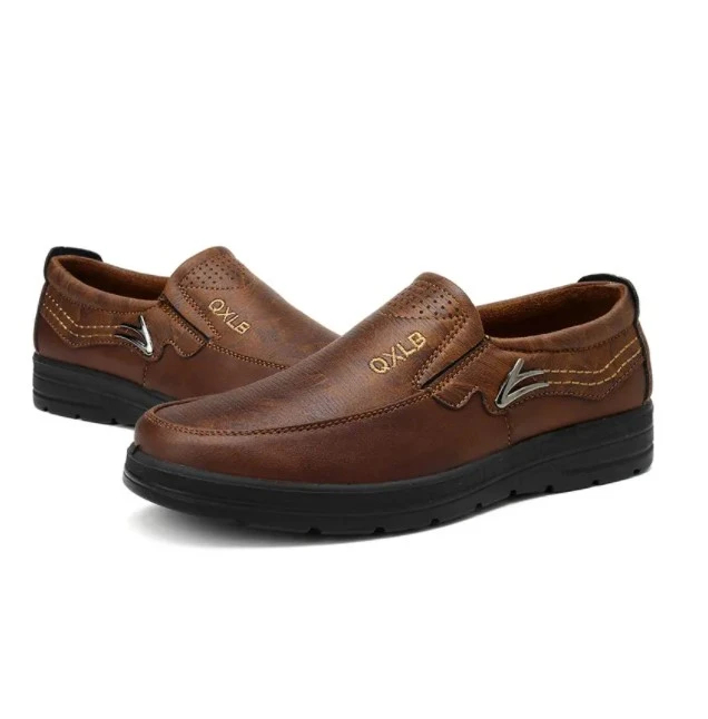 Men Microfiber Fabric Comfy Soft Flat Casual Shoes