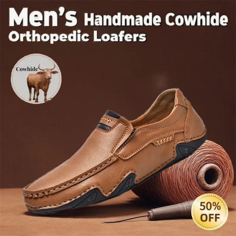 🔥Last Day 50% OFF🔥Men's genuine calfskin leather Slip-On Loafers