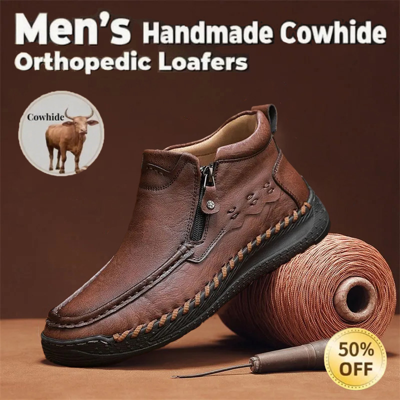 ⏰Last Day! 50% OFF 🔥Men's Handmade Genuine Leather Orthopedic Boots