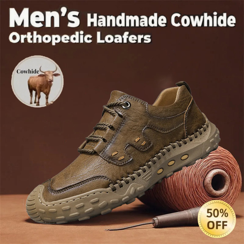 🔥Today 70% off🔥Men's handmade non-slip genuine leather orthopedic loafers