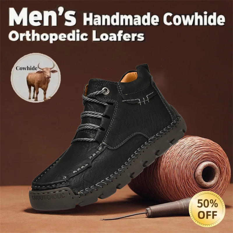 ⏰Limited Time Sale 50% OFF-Men's new handmade genuine leather orthopedic shoes with arch support