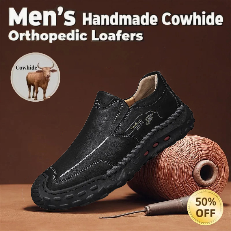 🔥Today 50% off🔥Men's latest genuine leather handmade orthopedic shoes with arch support to relieve foot pain