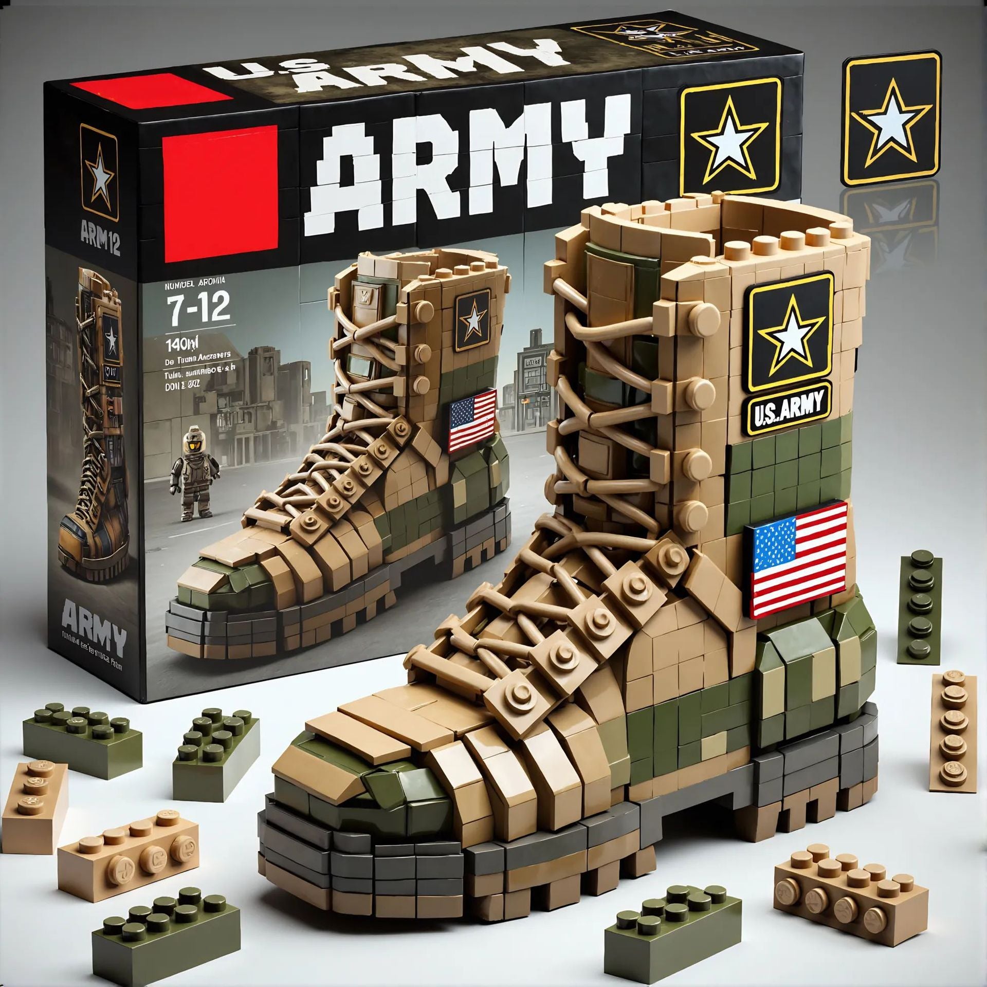 New 2026 U.S. Military Series Boot Model Building Blocks