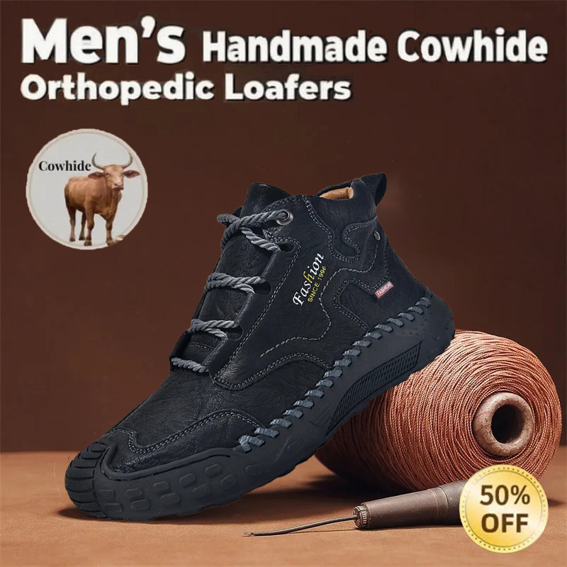 ⏰Limited Time Sale 65% OFF-Men's genuine leather non-slip corrective shoes to relieve walking pain