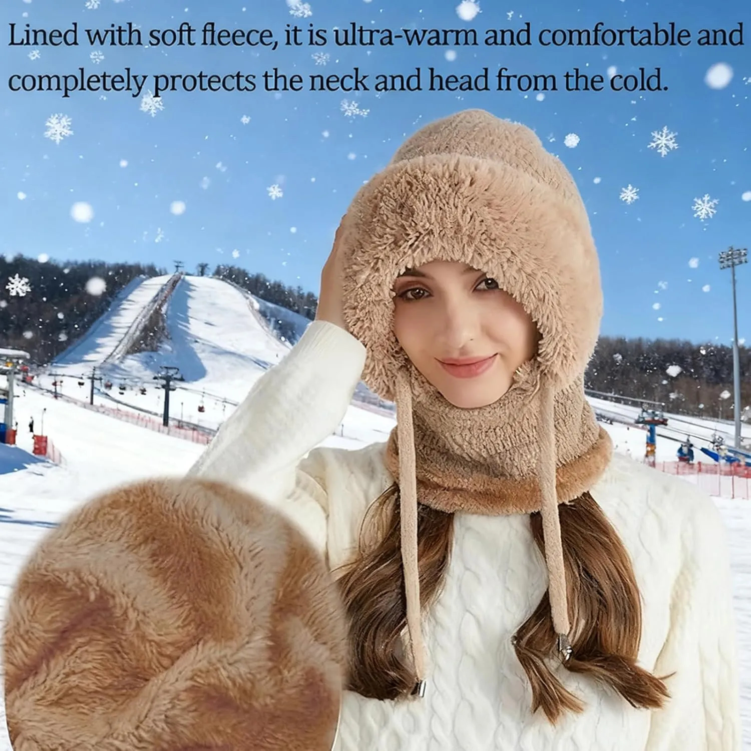 3 in 1 Beanie Hat with Scarf and Mask