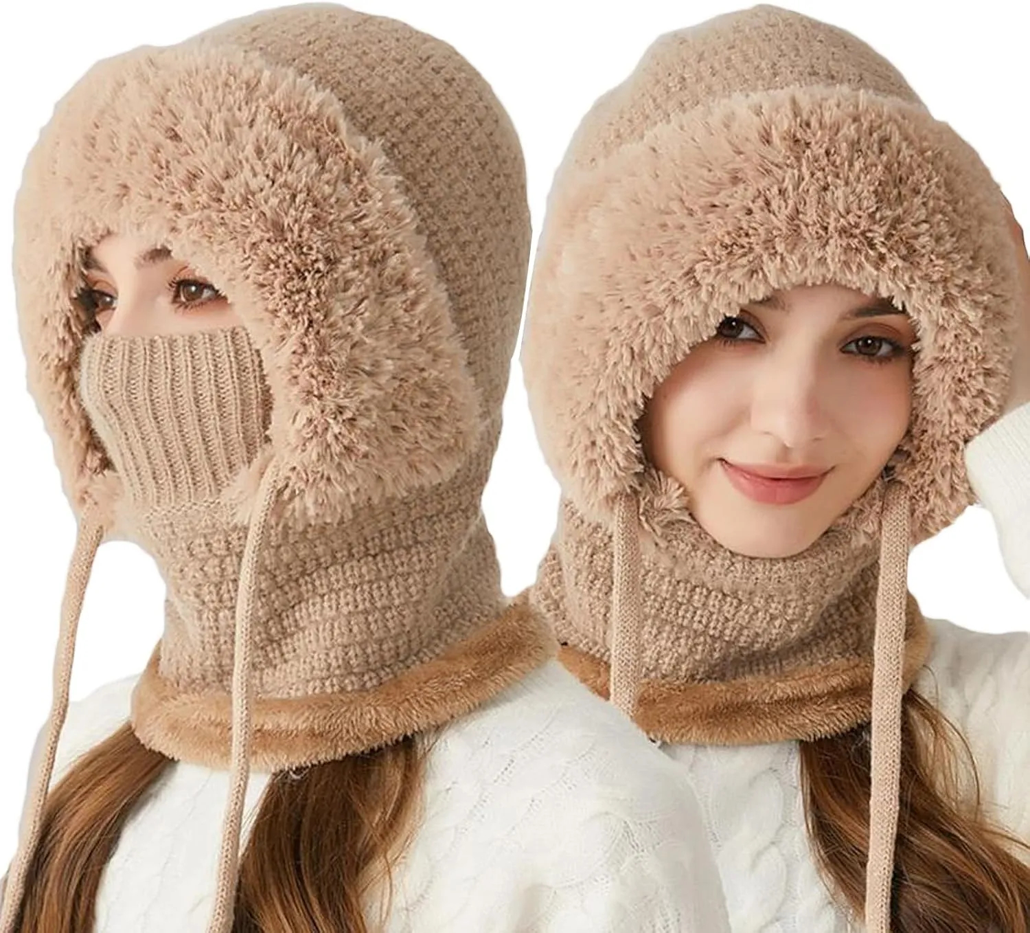 3 in 1 Beanie Hat with Scarf and Mask