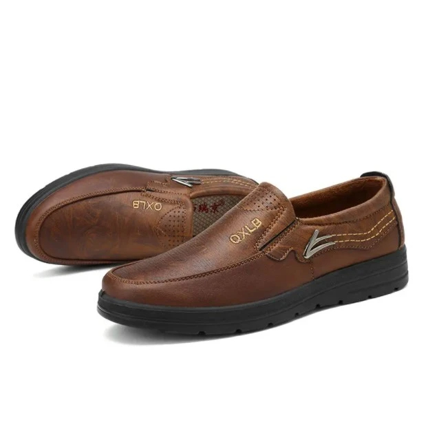 Men Microfiber Fabric Comfy Soft Flat Casual Shoes