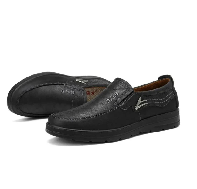 Men Microfiber Fabric Comfy Soft Flat Casual Shoes