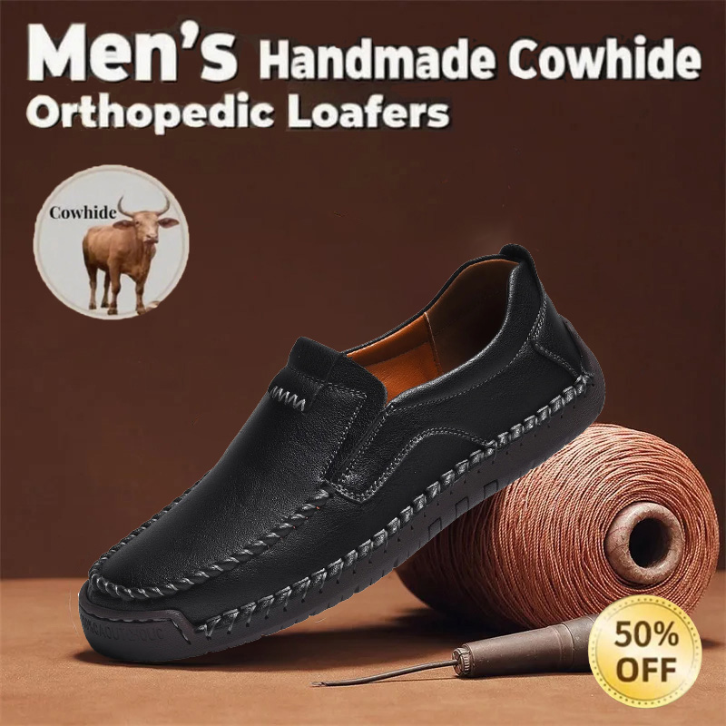 🔥On This Week Sale 50% Off🔥Men's handcrafted genuine leather orthopedic loafers with arch support