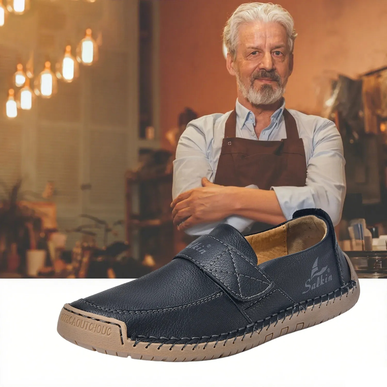 🔥 Men's slip-on walking shoes 👞 Easy to put on and take off, hand-sewn ✅ Non-slip, wear 24 hours a day, comfortable walking 🔥 Men's slip-on walking shoes 👞 Easy to put on and take off, hand-sewn ✅ Non-slip, wear 24 hours a day, comfortable walking 🔥