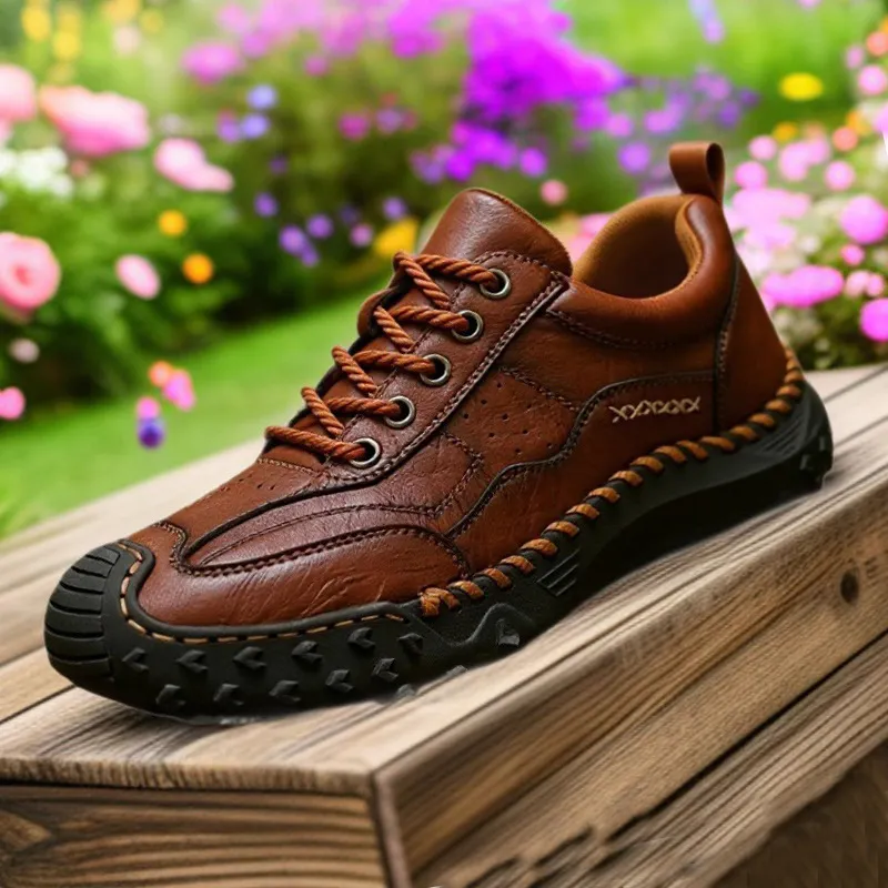 ⏰ 50% off -Men's handmade genuine leather non-slip orthopedic shoes