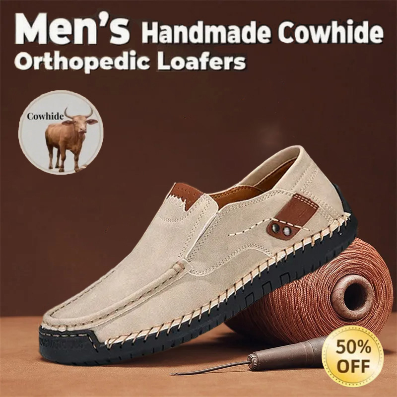 🔥Last Day 50% OFF🔥Men's genuine calfskin leather Slip-On Loafers