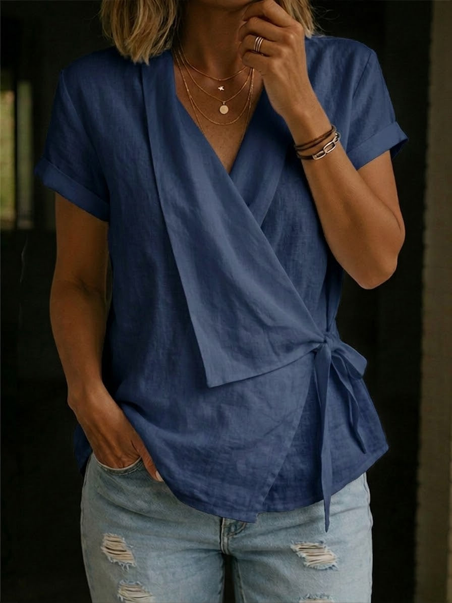 Women 's Casual Linen And Cotton Tops