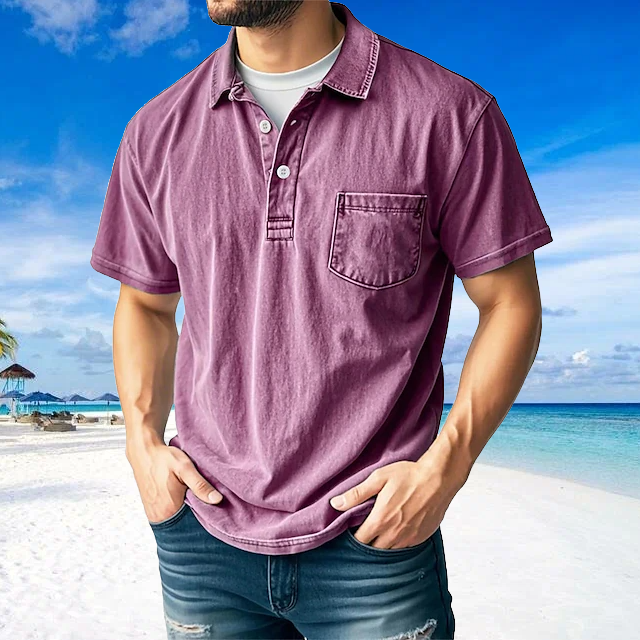 Men's Modern Minimalist Casual Turn-Down Collar Polo Shirt