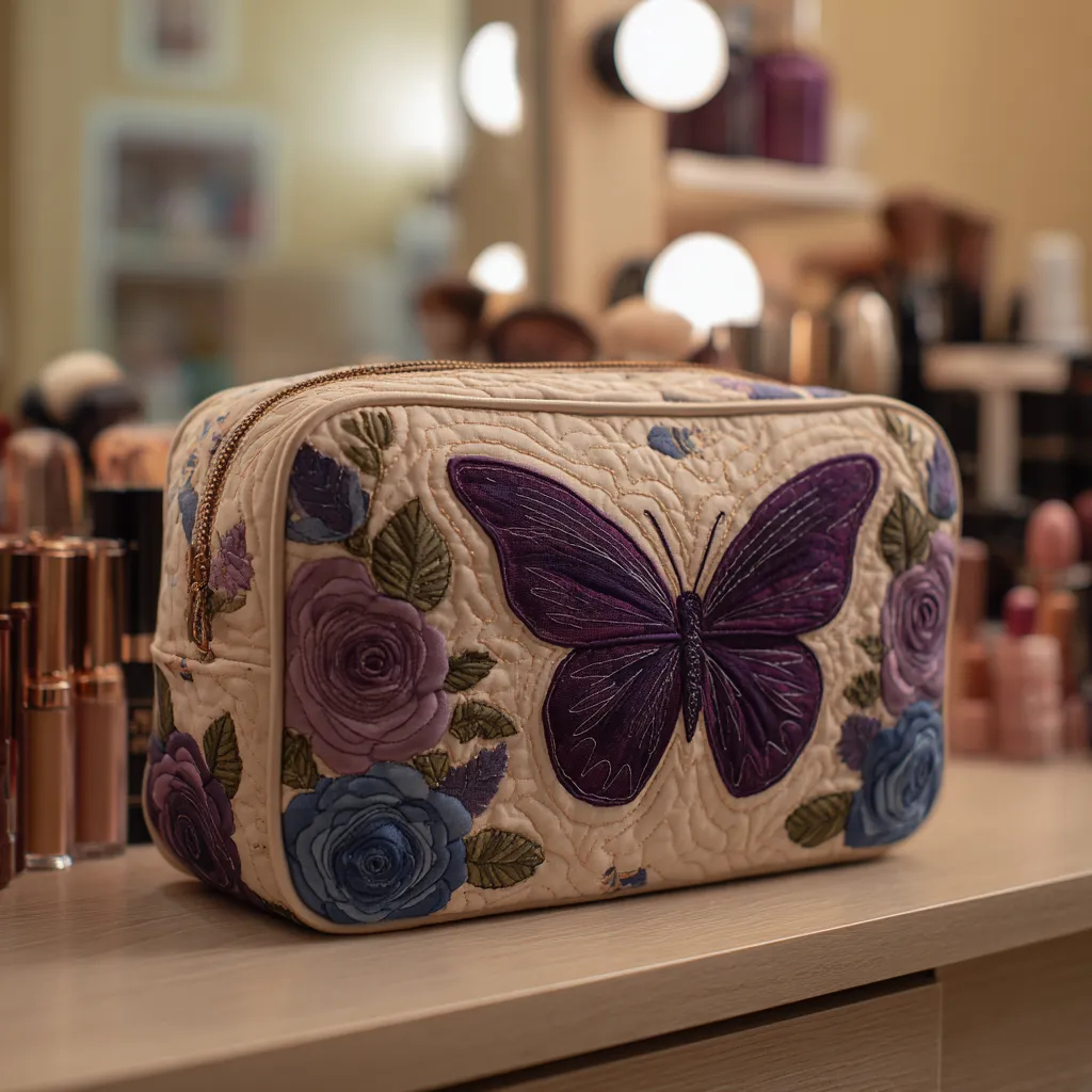 Quilted Makeup Bag