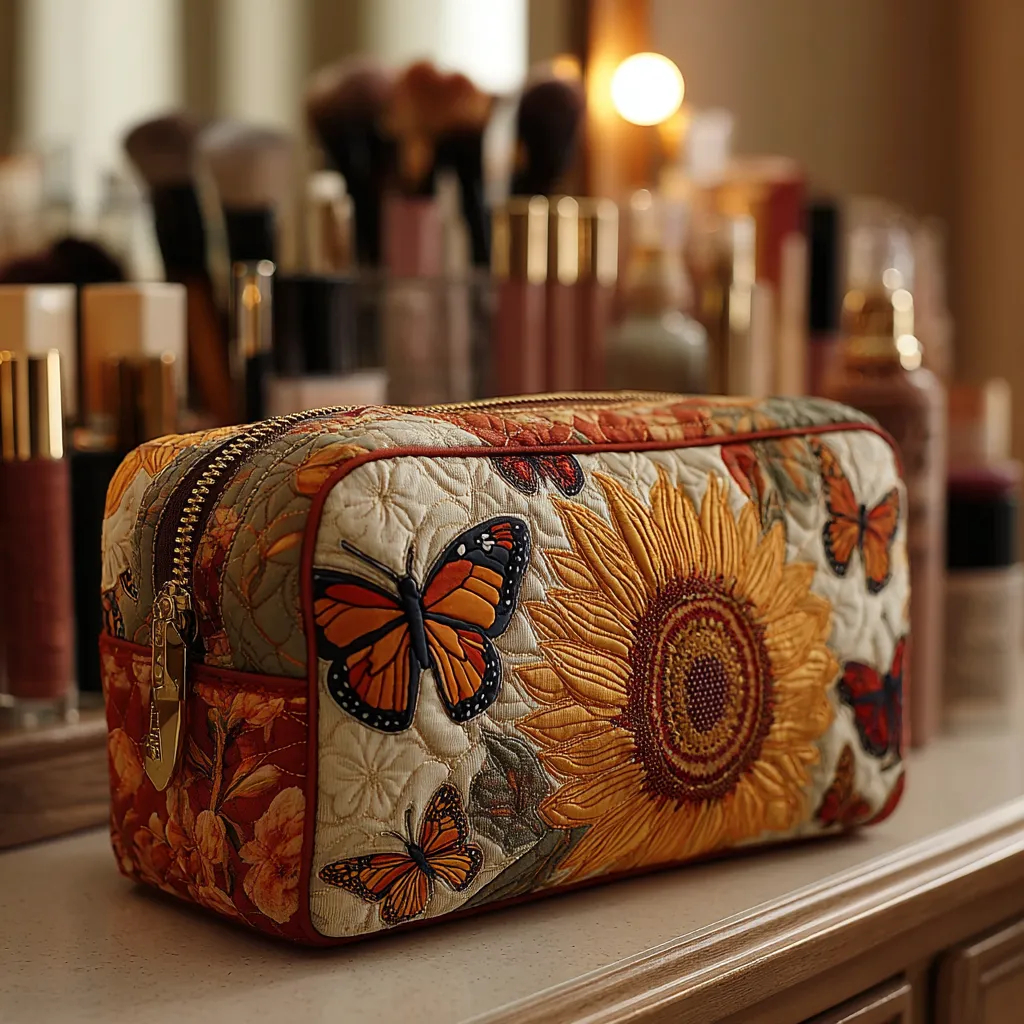 Quilted Makeup Bag