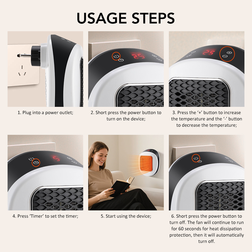 Rapid And Powerful Heating In 30 Seconds - Wall-Mounted Heater