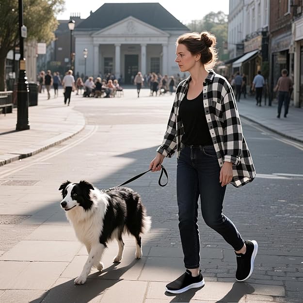 Womens Slip on Trainers Comforble Walking Shoes with Memory Foam