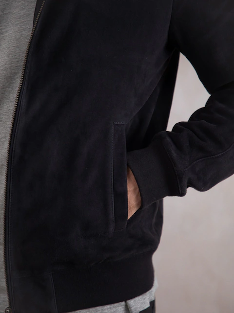 Premium Suede Bomber Jacket – Timeless Style