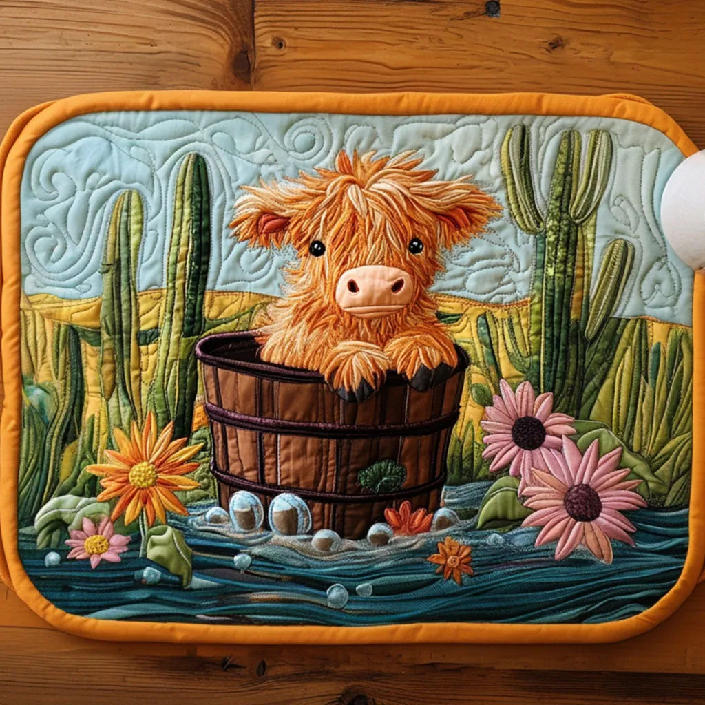 Exquisite Swirly Ragdoll Quilted Place Mat