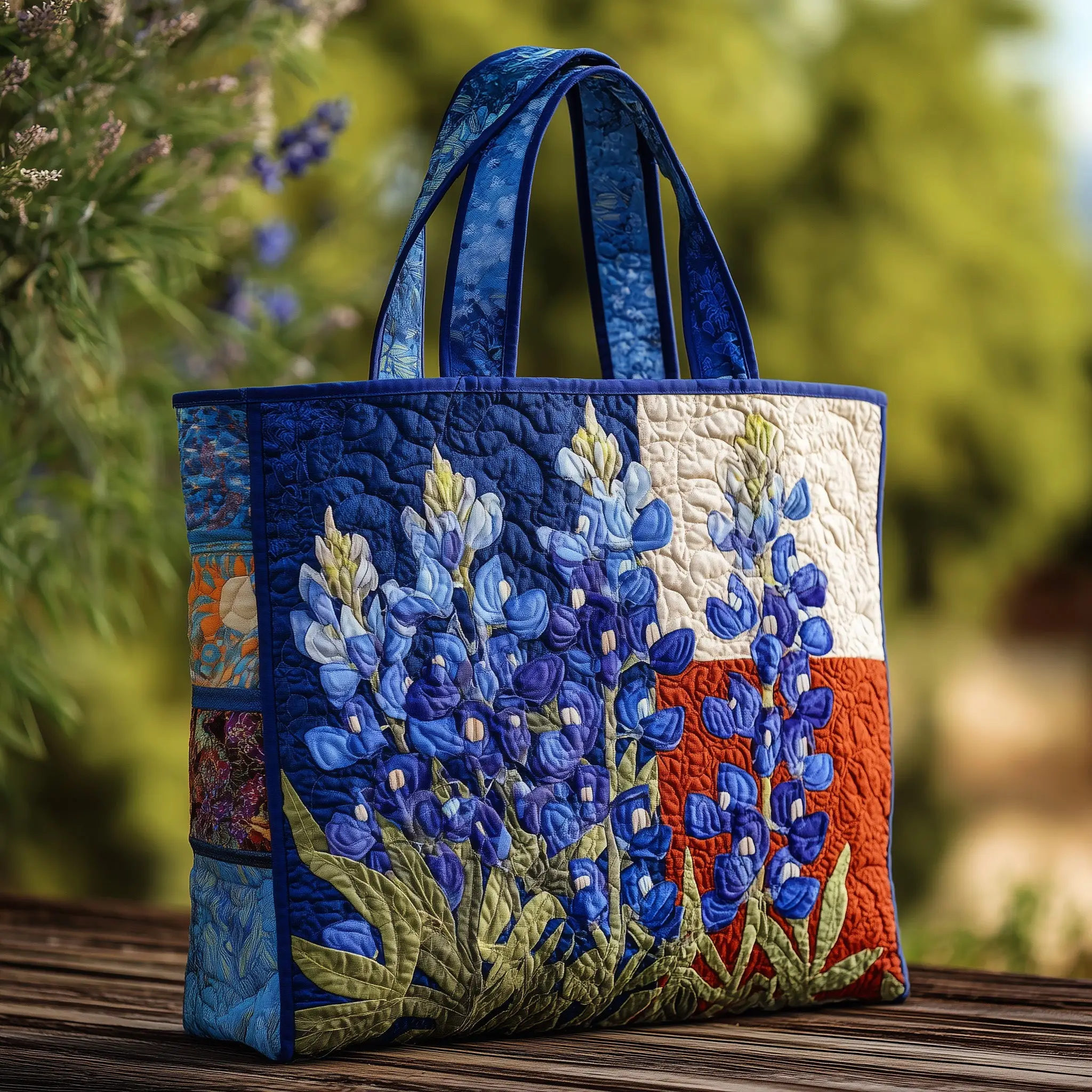 Bluebonnet Quilted Tote Bag
