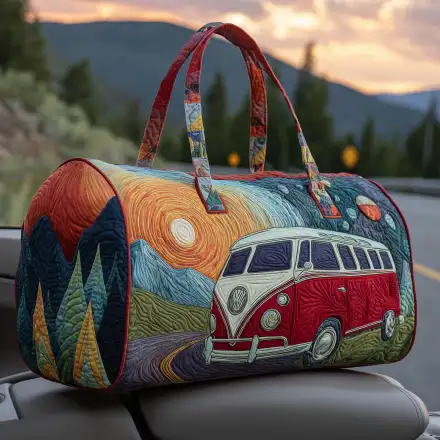Exquisite Campervan Theme Quilted Duffle Bag