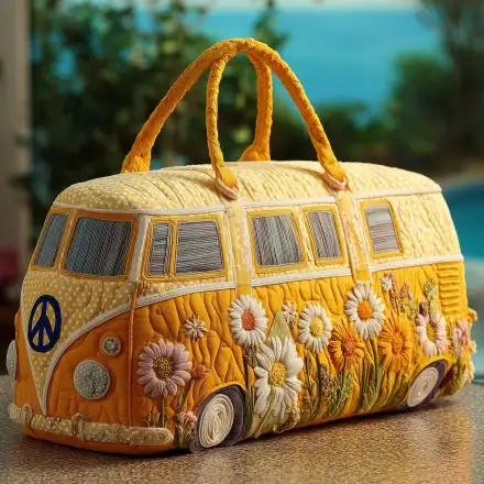 Exquisite Campervan Theme Quilted Duffle Bag