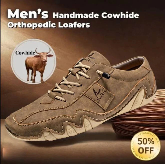 Last day 70% off 🔥⏱️Christmas sale⏱️🔥Men's genuine slip-on loafers