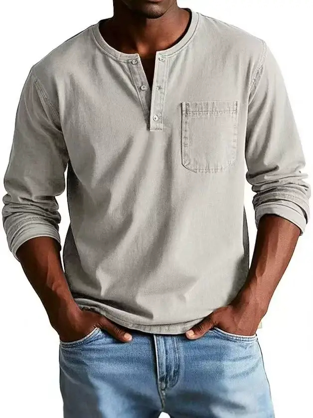 Men's Round neck long sleeve T-shirt