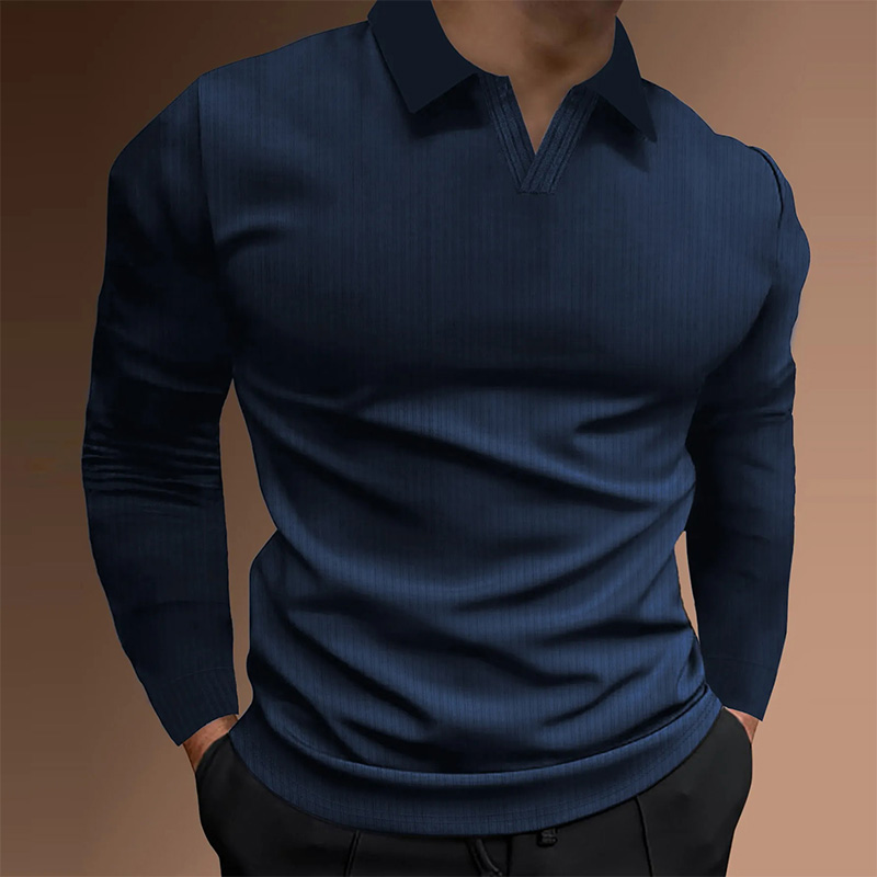 Men’s Stylish Minimalist Striped Long-Sleeve T-Shirt