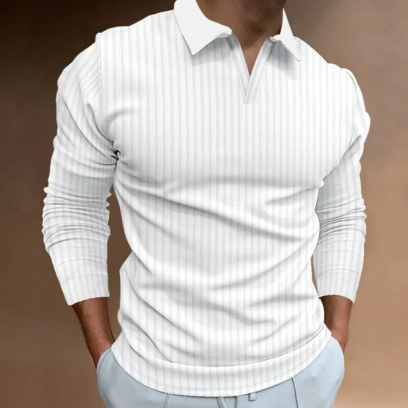 Men’s Stylish Minimalist Striped Long-Sleeve T-Shirt