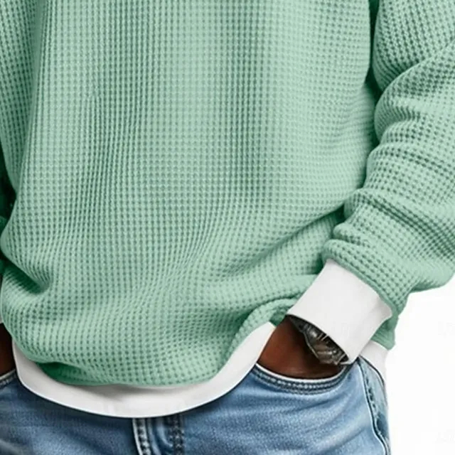 Men’s Waffle Long-Sleeve Half-Zip Top