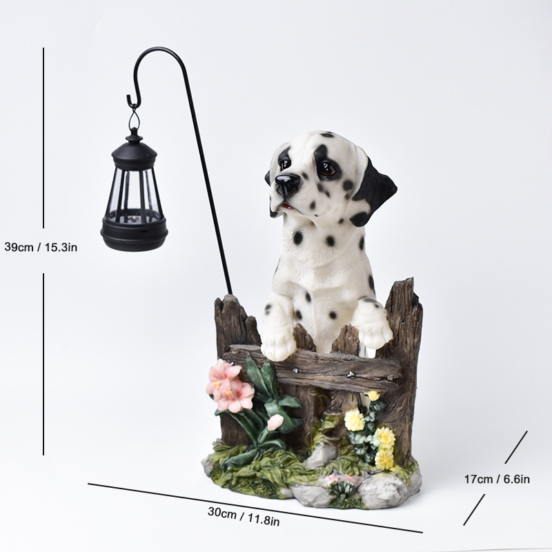 Flocked Elf Solar Garden Night Light American Style Ornament Villa Decoration Outdoor Garden Resin Craft