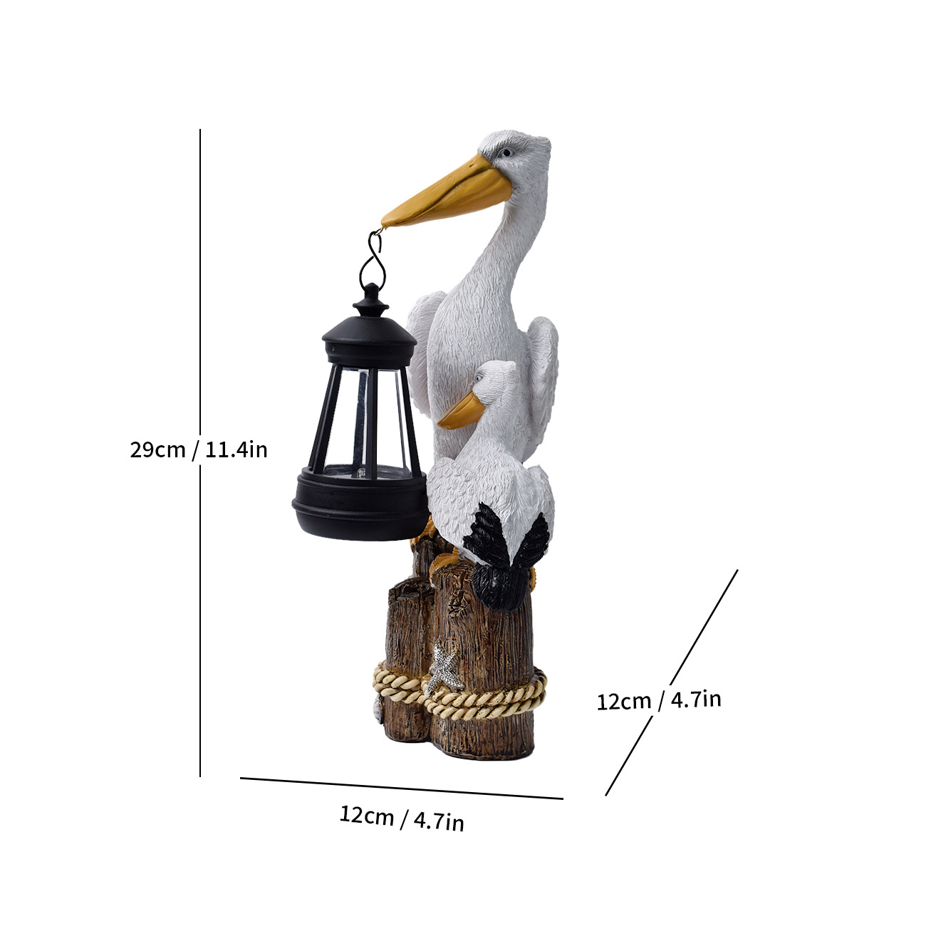 Flocked Elf Solar Garden Night Light American Style Ornament Villa Decoration Outdoor Garden Resin Craft