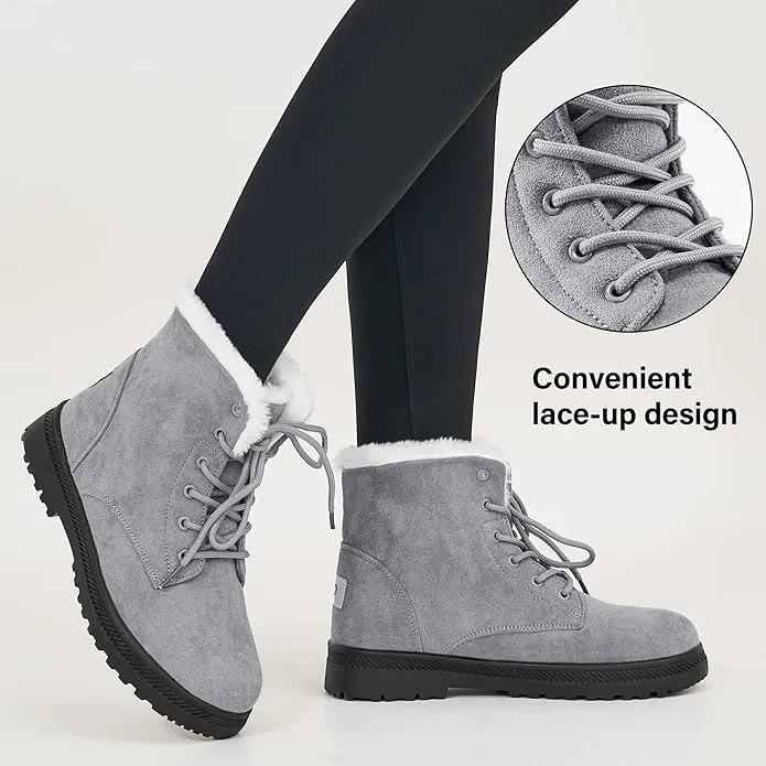 Walk Anti-Slip Waterproof Lace Up Snow Boots Comfortable and Light Weight