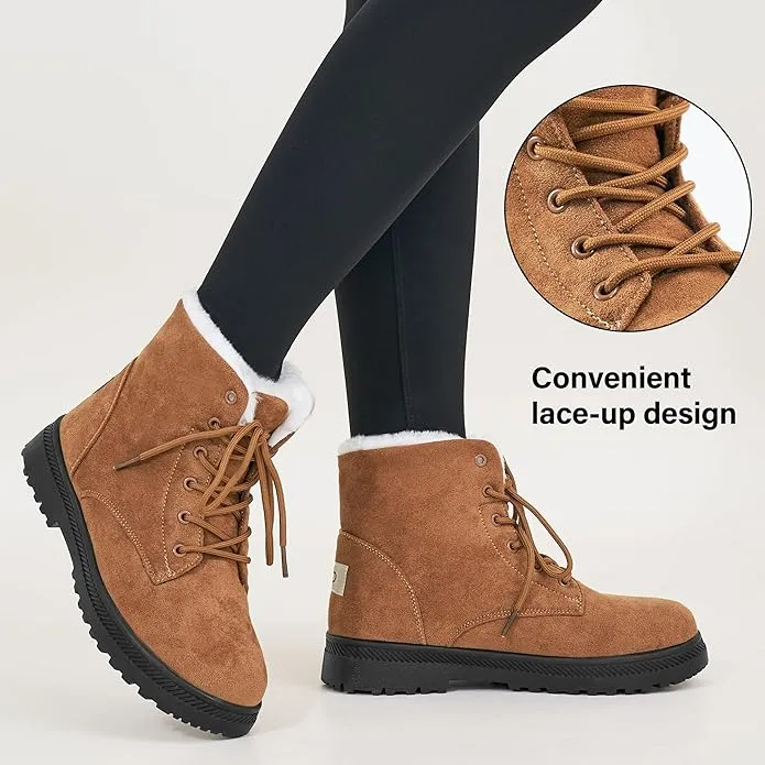 Walk Anti-Slip Waterproof Lace Up Snow Boots Comfortable and Light Weight