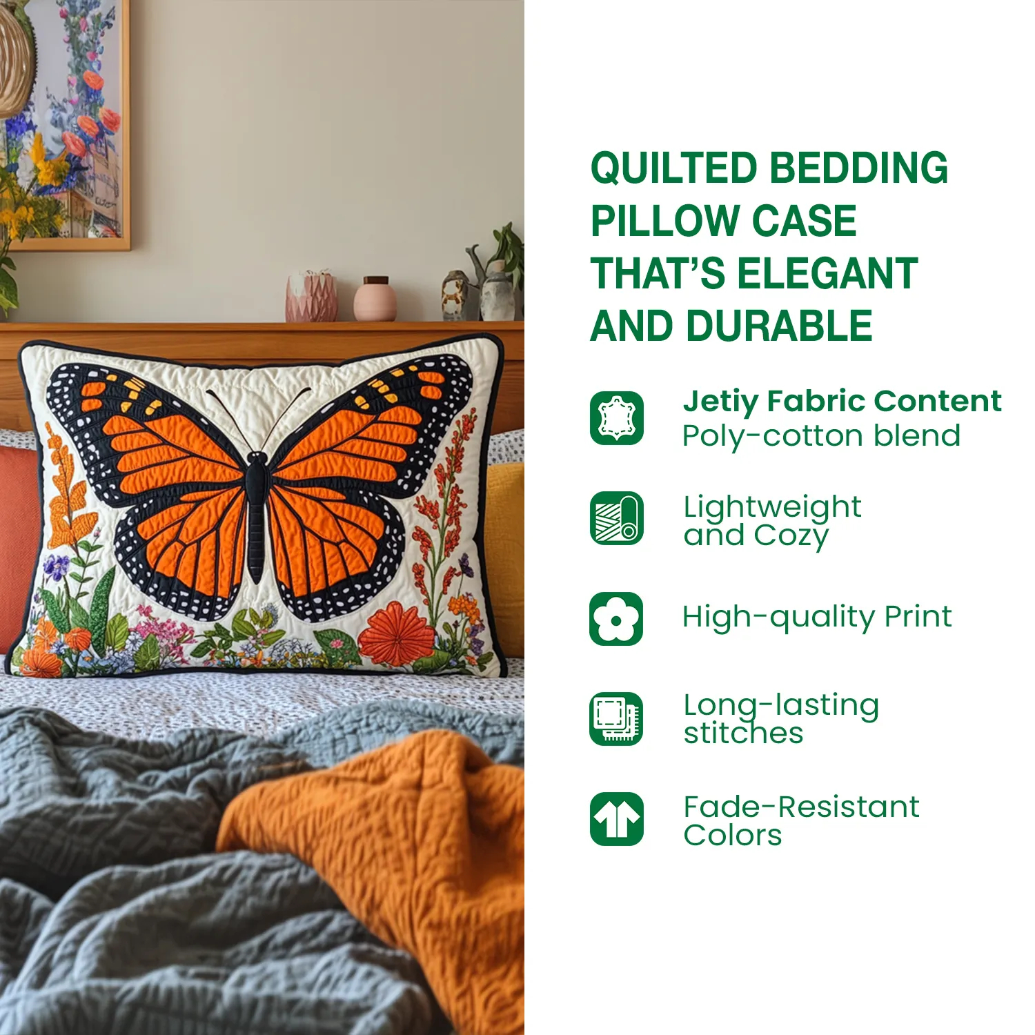 Quilted Bedding Pillow Case