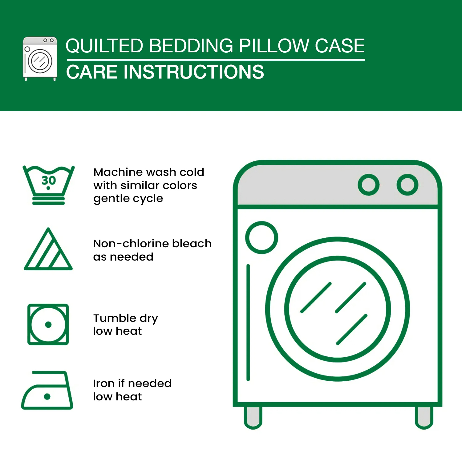 Quilted Bedding Pillow Case