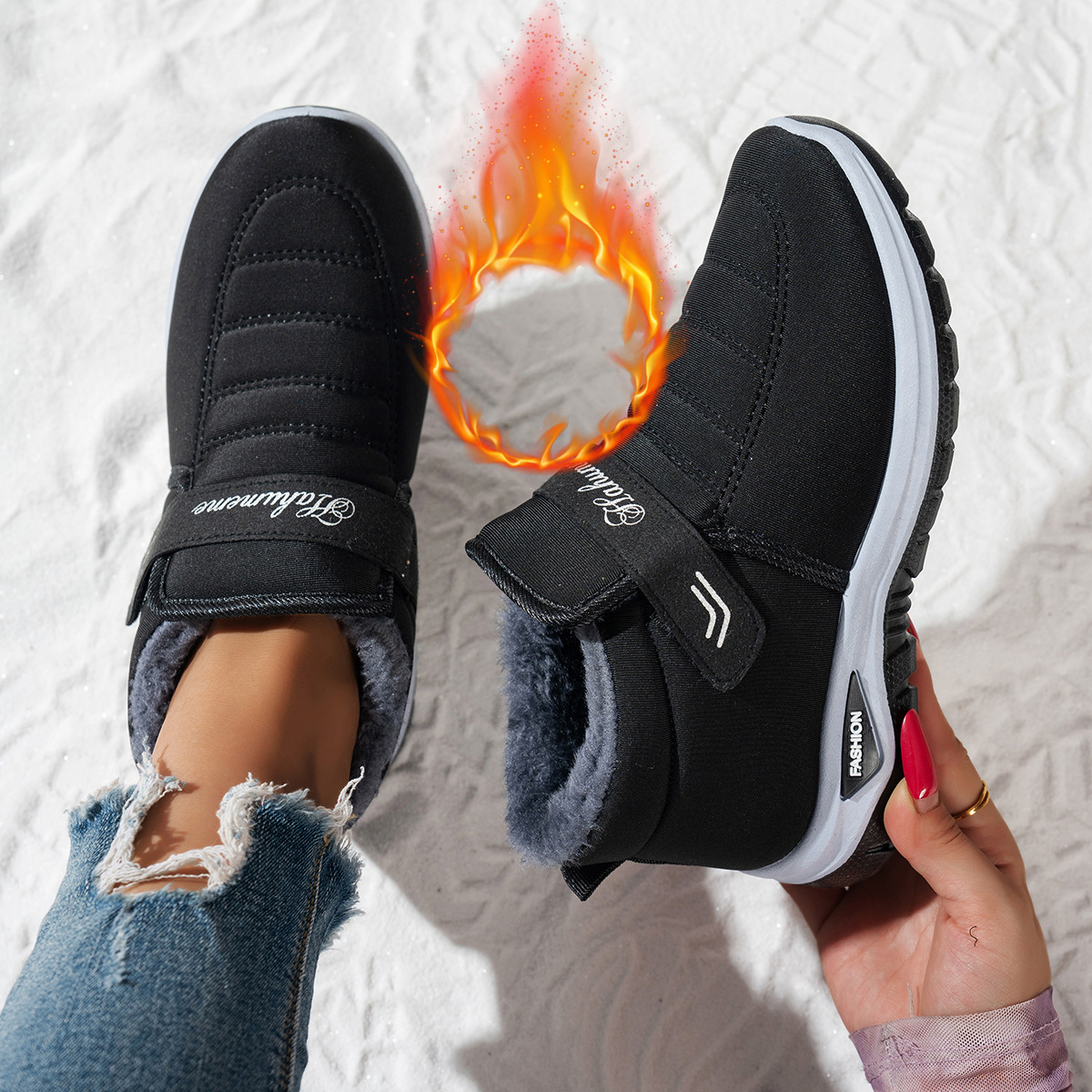 🔥 Women's Non-slip Winter Warm Slip on Sneakers
