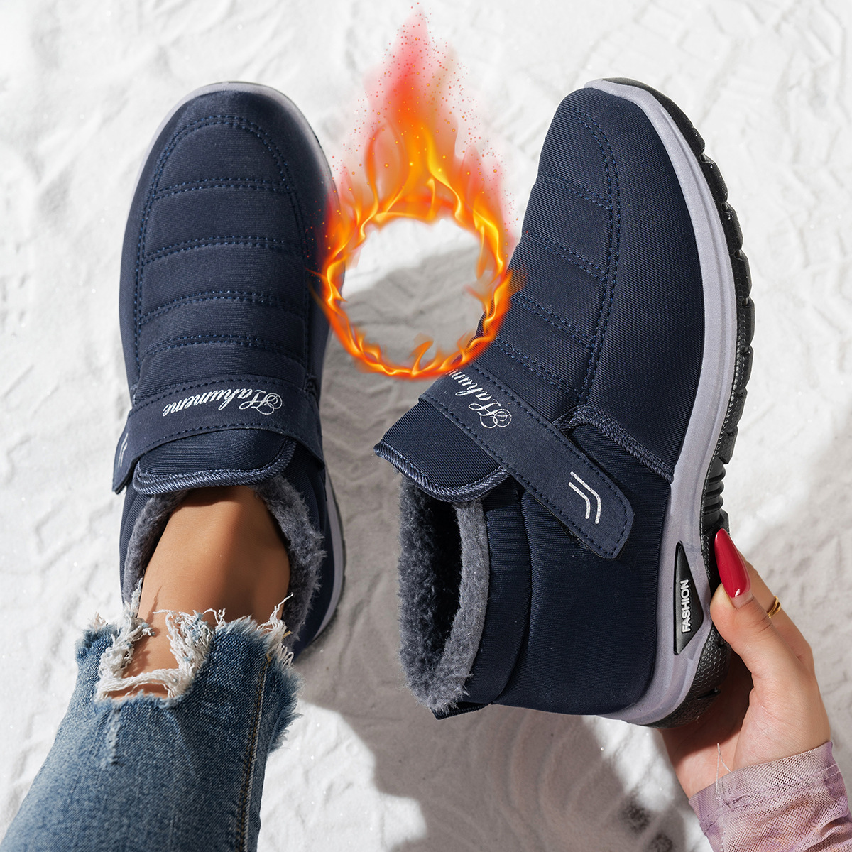 🔥 Women's Non-slip Winter Warm Slip on Sneakers