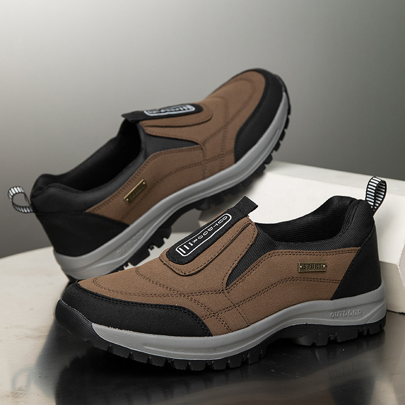 (🔥Best Selling) Men's Comfortable Waterproof Orthopedic Walking Shoes Plus Velvet Shoes