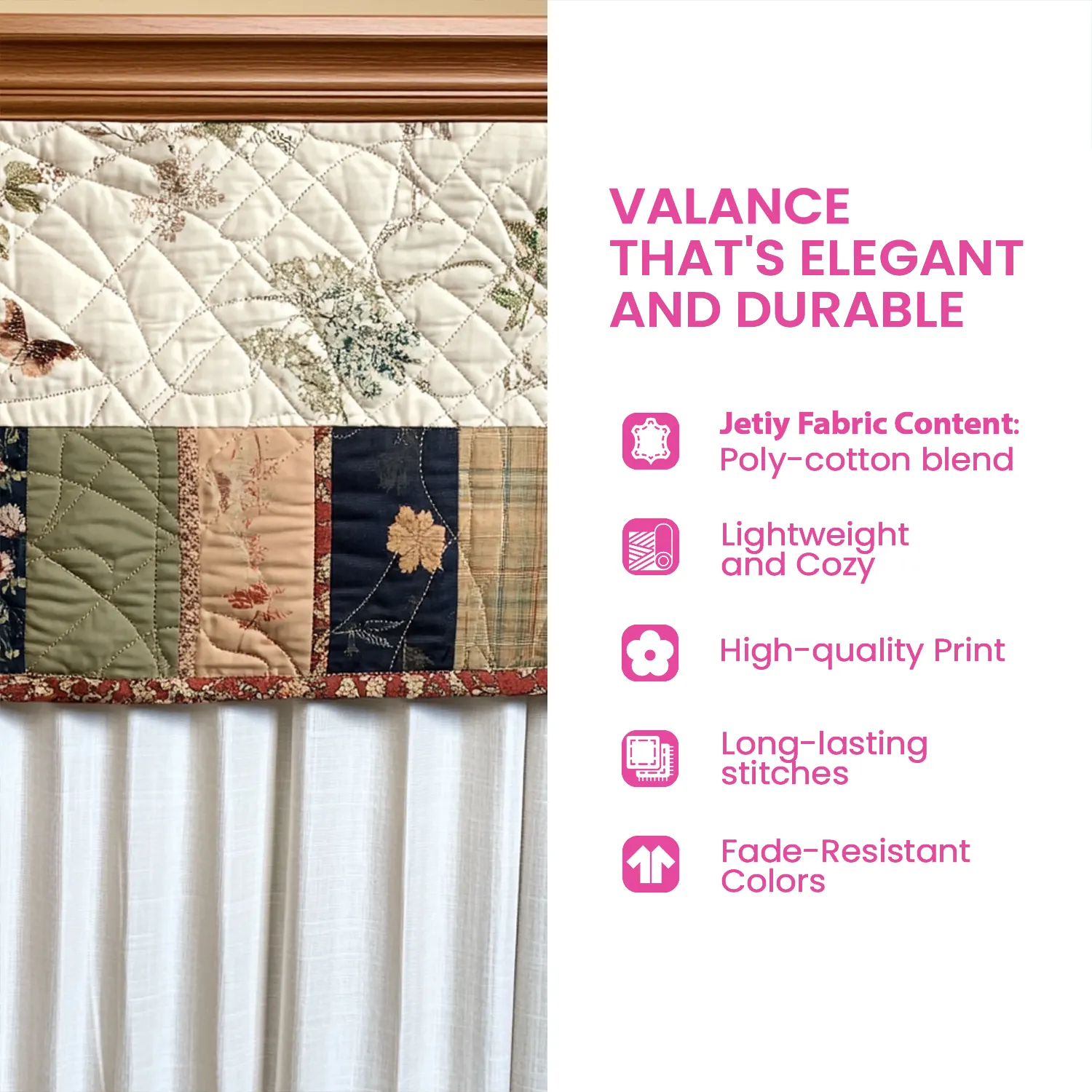Exquisite Quilted Valance