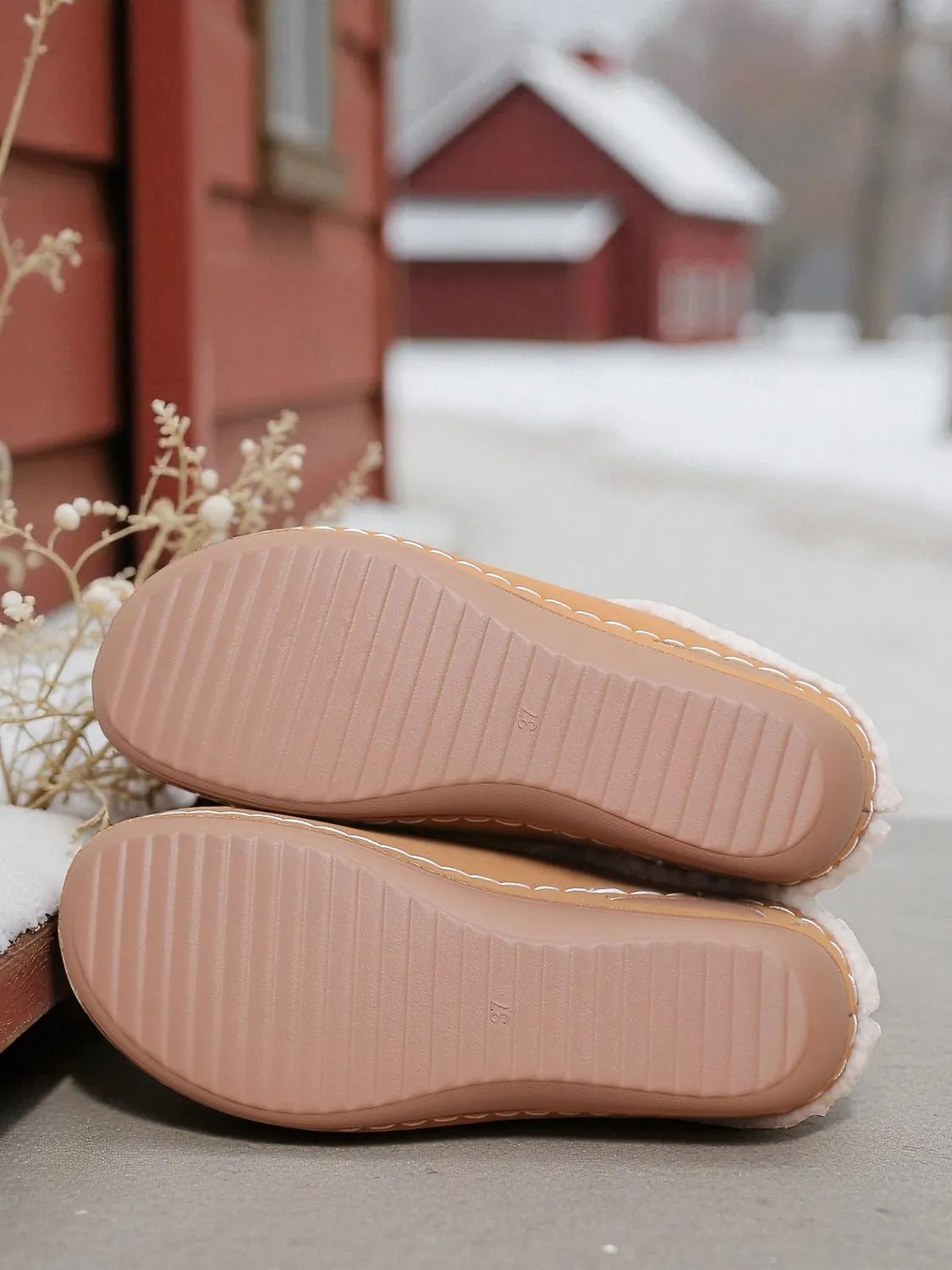 Women's Fur-Lined Winter Mules