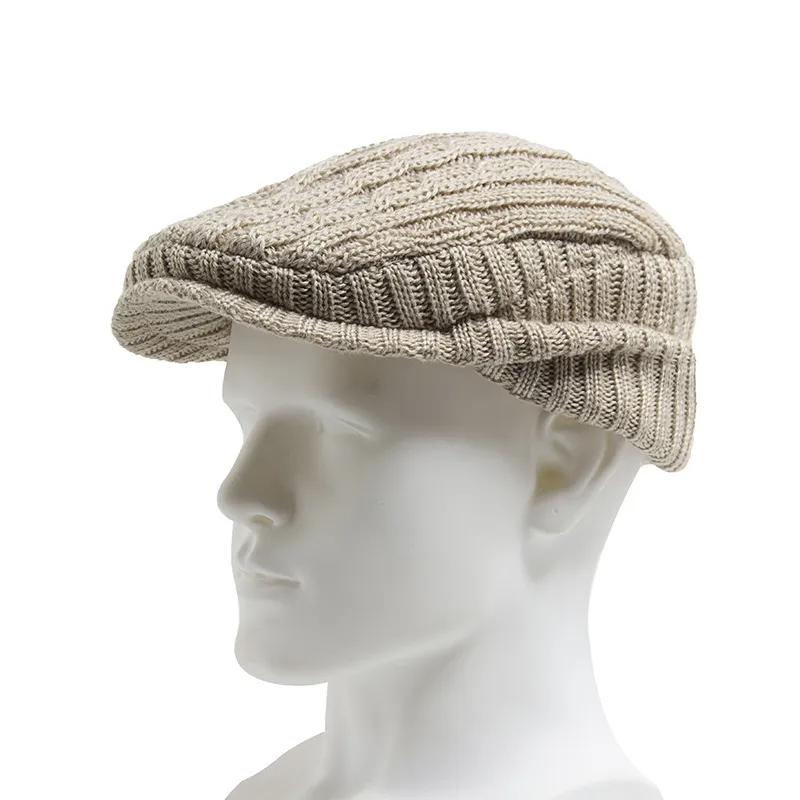 ZEB | Winter fleece-lined knitted flat cap with ear flaps
