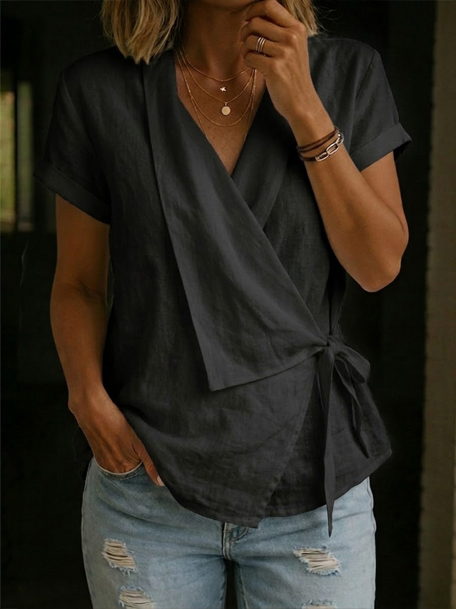 Women 's Casual Linen And Cotton Tops
