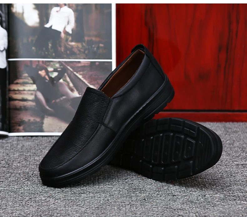 Men Microfiber Fabric Comfy Soft Flat Casual Shoes