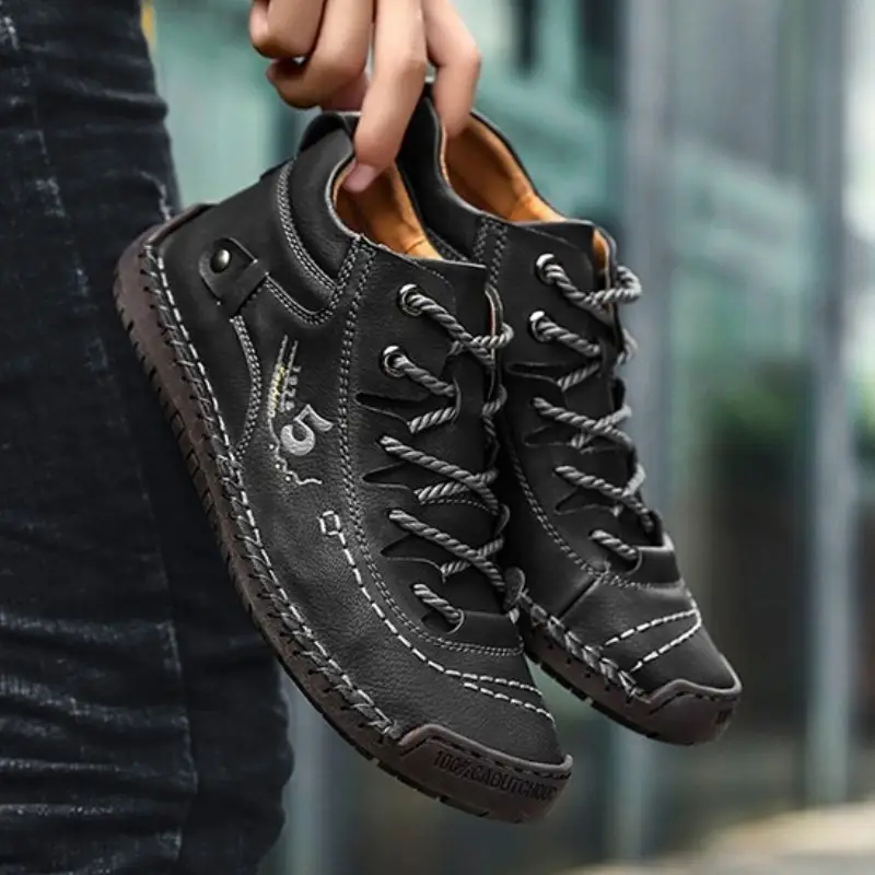 Soft Leather Vintage Orthotic Shoes for Men
